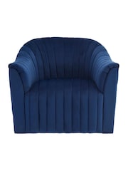 Fifty Five South Blue Opel Velvet Armchair - Image 3 of 3