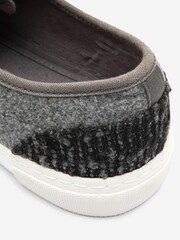 Grey Tweed Lace Up Baseball Trainers - Image 6 of 6