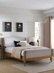 Contemporary Blend Light Natural Josie Ottoman Storage Bed Frame - Image 1 of 11