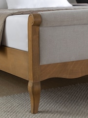 Contemporary Blend Light Natural Josie Ottoman Storage Bed Frame - Image 3 of 11