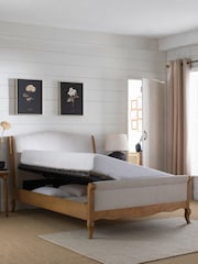Contemporary Blend Light Natural Josie Ottoman Storage Bed Frame - Image 8 of 11