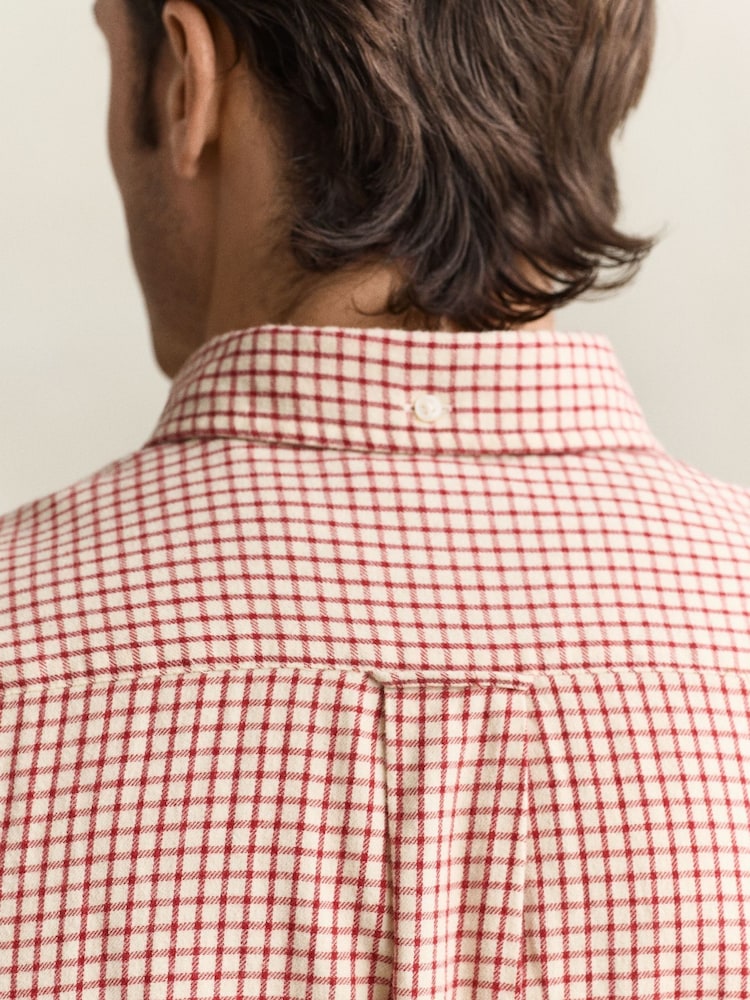 GANT Brown Regular Fit Flannel Check Shirt - Image 6 of 6 GANT Brown Regular Fit Flannel Check Shirt - Image 6 of 6