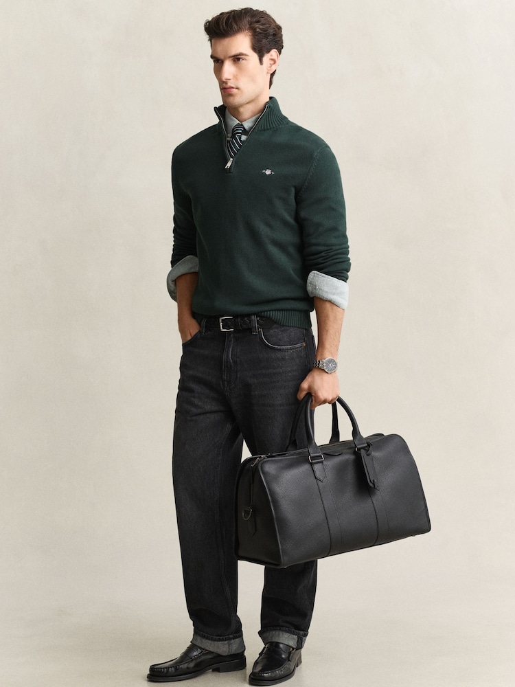 GANT Green Zip Neck Jumper - Image 2 of 4 GANT Green Zip Neck Jumper - Image 2 of 4