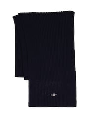GANT Blue Shield Logo Wool Blend Scarf - Image 1 of 1