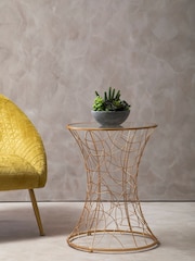 Fifty Five South Rose Gold Lexa Glass Side Table - Image 1 of 5