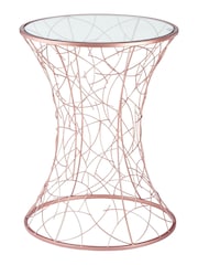 Fifty Five South Rose Gold Lexa Glass Side Table - Image 3 of 5