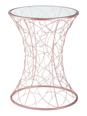 Fifty Five South Rose Gold Lexa Glass Side Table - Image 4 of 5