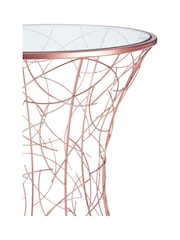Fifty Five South Rose Gold Lexa Glass Side Table - Image 5 of 5