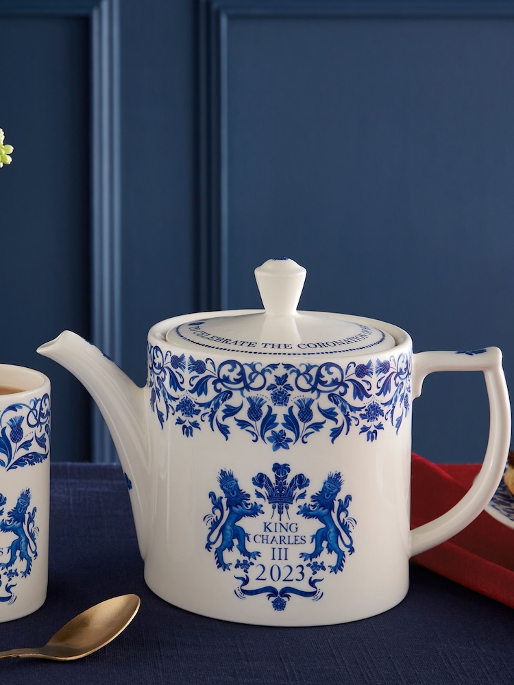 Spode Blue King's Coronation Teapot - Image 1 of 4