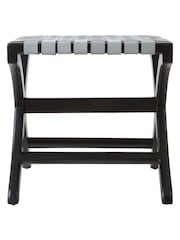 Fifty Five South Black Kendari Leather Stool - Image 2 of 5