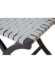 Fifty Five South Black Kendari Leather Stool - Image 5 of 5