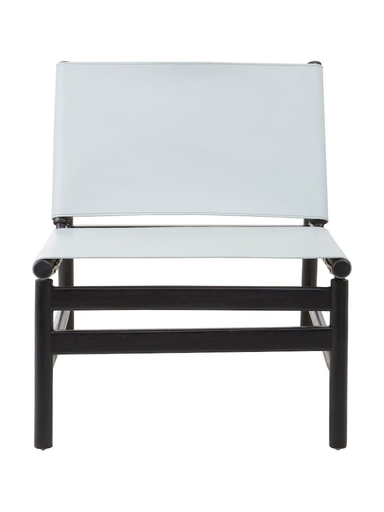 Fifty Five South Grey Kendari Leather Chair - Image 1 of 8
