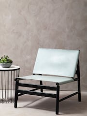 Fifty Five South Grey Kendari Leather Chair - Image 8 of 8