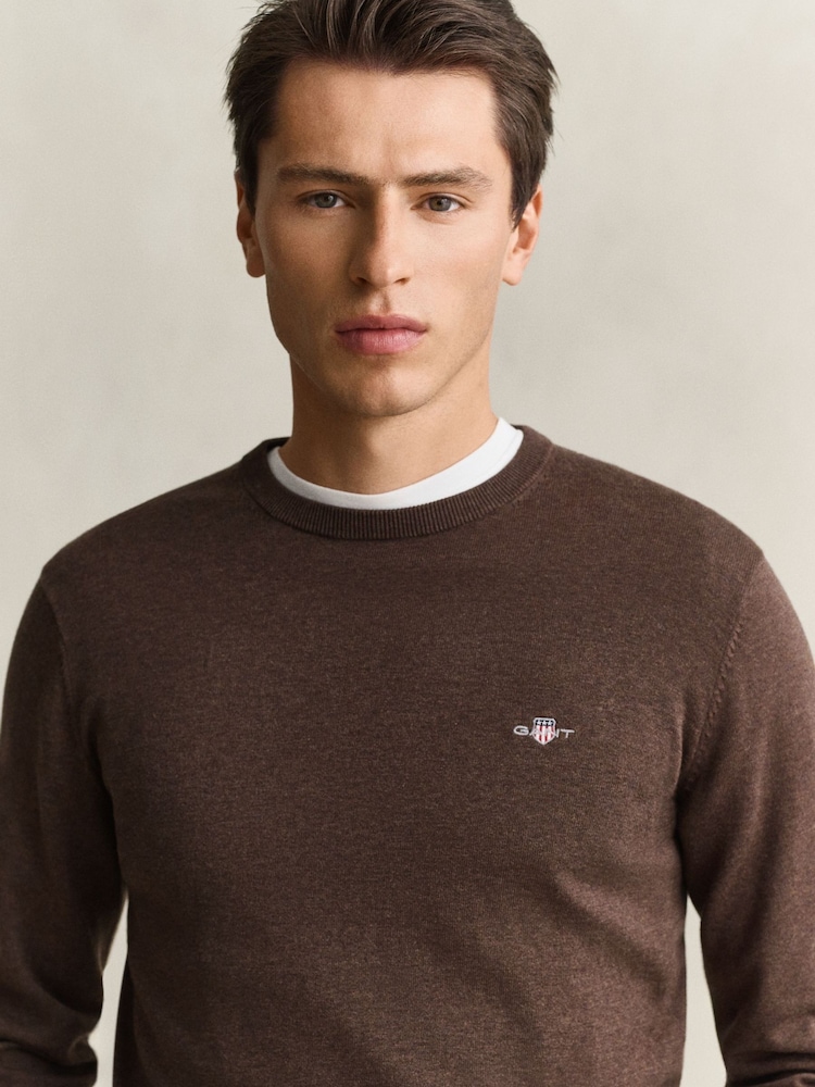 GANT Brown Crew Neck Jumper - Image 4 of 4 GANT Brown Crew Neck Jumper - Image 4 of 4