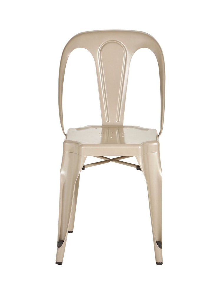 Fifty Five South Charcoal Grey Grange Metal Chair - Image 2 of 5