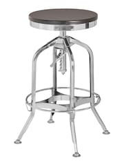 Fifty Five South Black Gator Metal Height Adjustable Bar Stool - Image 3 of 4