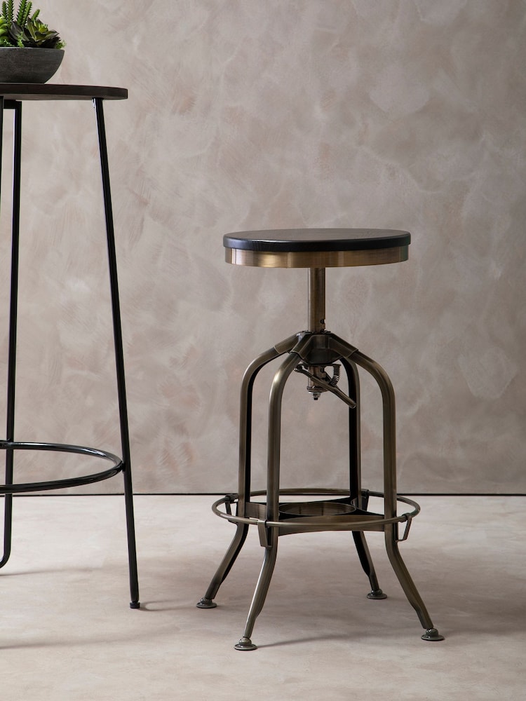 Fifty Five South Gator Metal Height Adjustable Bar Stool - Imagem 1 de 5