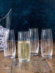 Mikasa Set of 4 Clear Julie Stemless Champagne Flutes - Image 1 of 5