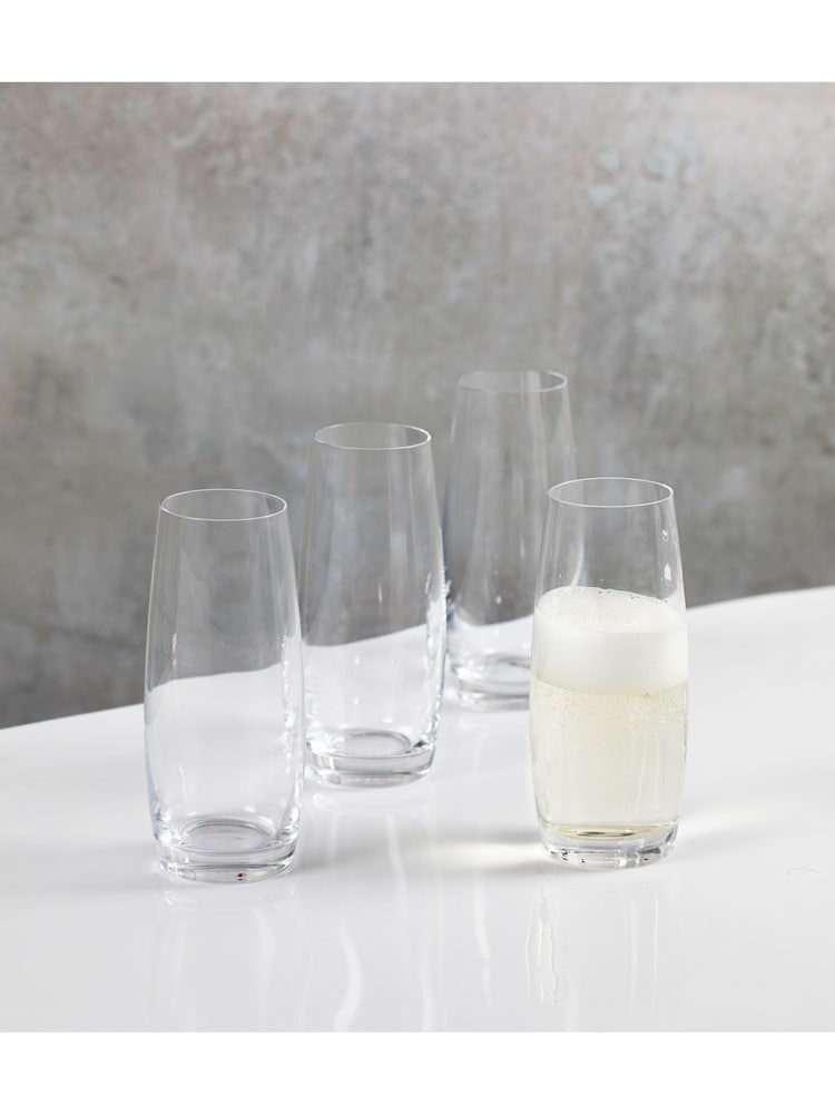 Mikasa Set of 4 Clear Julie Stemless Champagne Flutes - Image 2 of 5