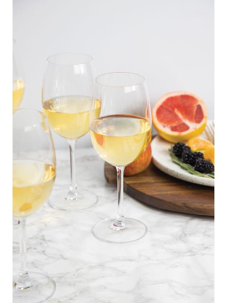 Mikasa Set of 4 Clear Julie White Wine Glasses - Image 2 of 6