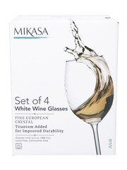 Mikasa Set of 4 Clear Julie White Wine Glasses - Image 5 of 6
