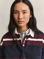 GANT Blue Heavyweight Stripe Rugby Shirt - Image 3 of 5