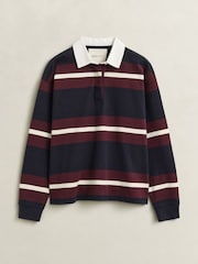 GANT Blue Heavyweight Stripe Rugby Shirt - Image 5 of 5