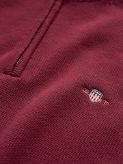 GANT Red Zip Neck Jumper - Image 2 of 2