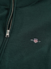 GANT Green Zip Through Knit Cardigan - Image 2 of 3