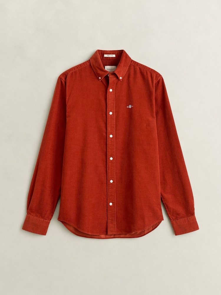 GANT Red Regular Fit Corduroy Shirt - Image 1 of 3