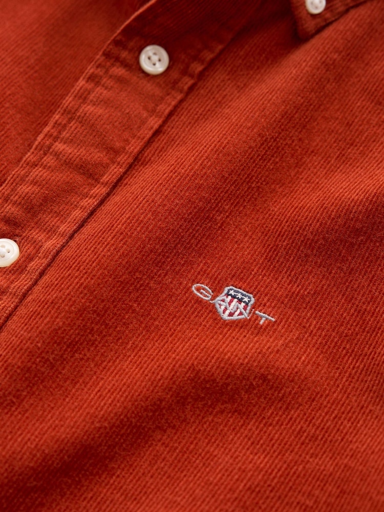 GANT Red Regular Fit Corduroy Shirt - Image 3 of 3