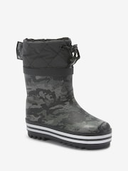 Monochrome Camo Warm Lined Cuff Wellies - Image 4 of 5