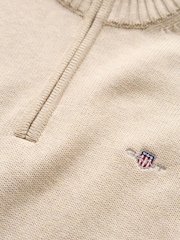 GANT Natural Zip Neck Jumper - Image 2 of 2