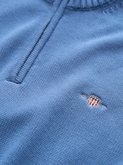 GANT Blue Zip Neck Jumper - Image 2 of 2
