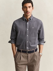 GANT Grey Regular Fit Corduroy Shirt - Image 2 of 6