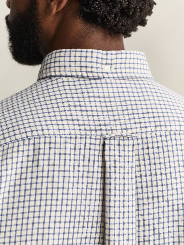 Blau - GANT Flanell Karohemd in Regular Fit - Bild 6 von 6