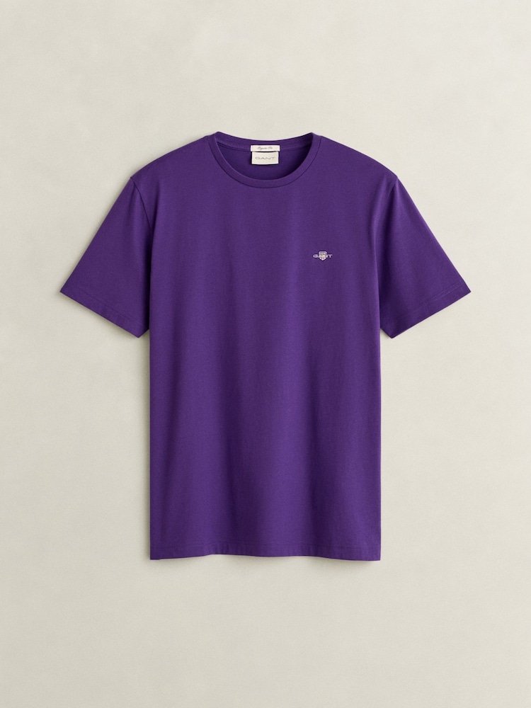 Morado - Camiseta logo escudo de GANT - Imagen 1 de 2