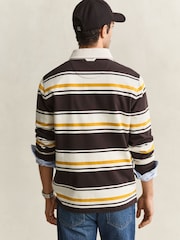 GANT Grey Heavyweight Stripe Rugby Shirt - Image 2 of 6