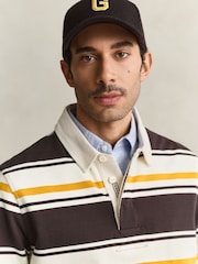 GANT Grey Heavyweight Stripe Rugby Shirt - Image 3 of 6