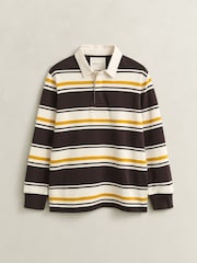 GANT Grey Heavyweight Stripe Rugby Shirt - Image 6 of 6