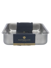 Masterclass Grey 37x27cm Stainless Steel Roasting Pan - Image 2 of 3