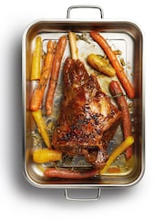 Masterclass Grey 37x27cm Stainless Steel Roasting Pan - Image 3 of 3