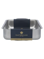 Masterclass Grey 32x23CM Stainless Steel Roasting Pan - Image 2 of 3
