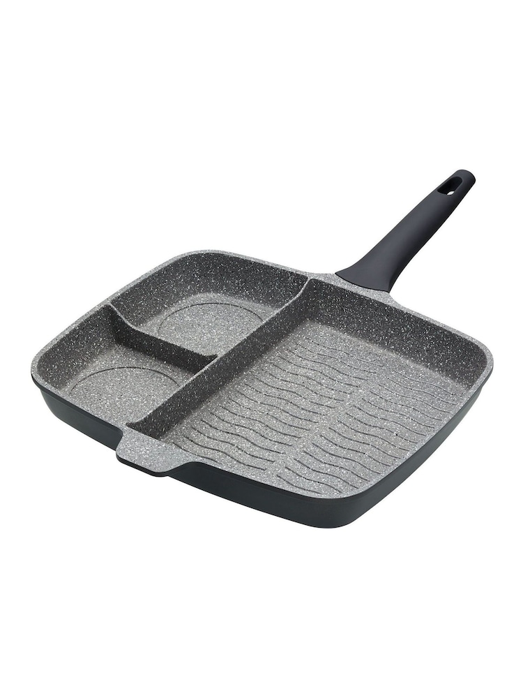 Masterclass Grey Three Section Aluminium Grill Pan - Image 1 of 3