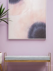 Fifty Five South Powder Blue Allure Velvet Bench - Image 1 of 5