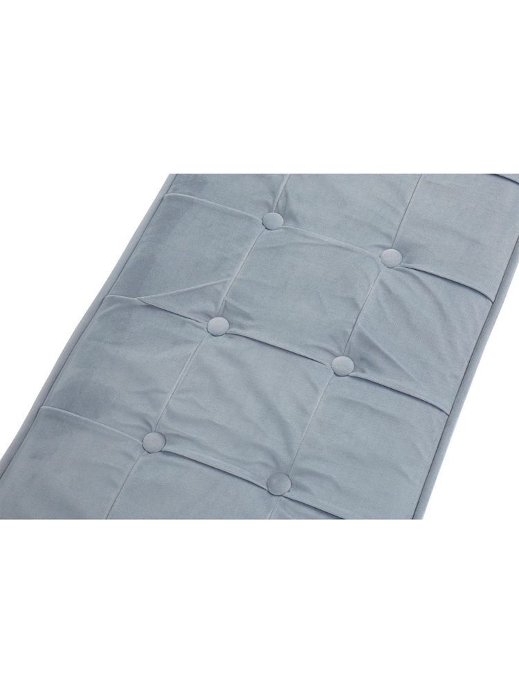 Fifty Five South Powder Blue Allure Velvet Bench - Image 5 of 5