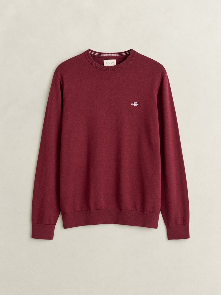 GANT Red Crew Neck Jumper - Image 1 of 2 GANT Red Crew Neck Jumper - Image 1 of 2