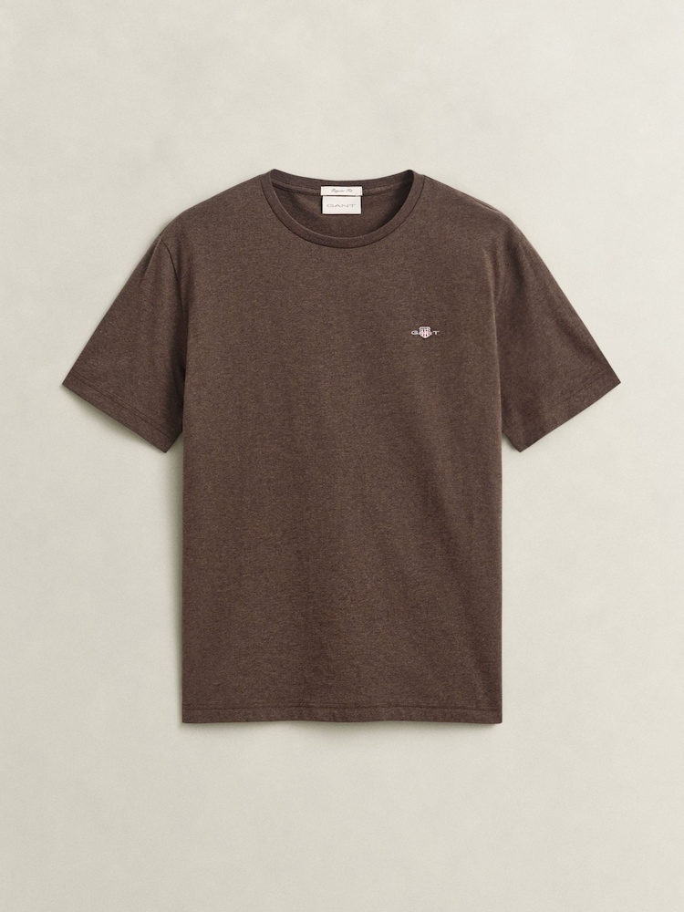 Braun - Gant T-Shirt mit Wappen-Logo - Bild 1 von 2