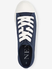 Navy Blue Regular/Wide Fit Baseball Canvas Trainers - Image 5 of 6