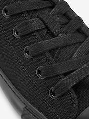 Black Regular/Wide Fit Baseball Canvas Trainers - Image 6 of 6